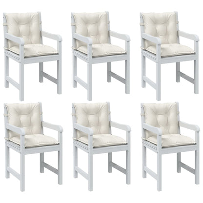 Cuscini Sedia Schiena Bassa 6 pz Crema Mélange 100x50x7 Tessuto | homemem39
