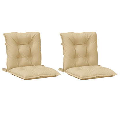 Cuscini Sedia Schiena Bassa 2 pz Beige Mélange 100x50x7 Tessuto | homemem39