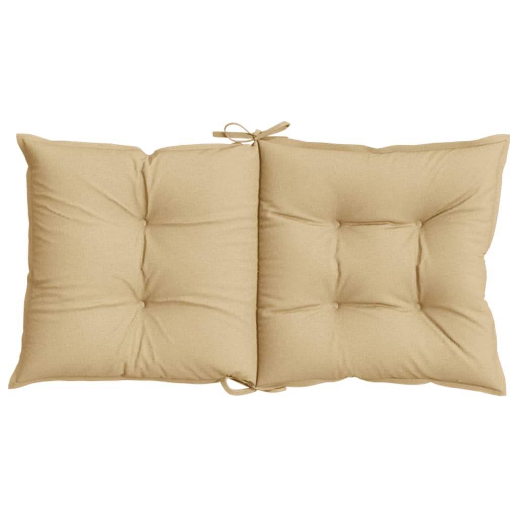 Cuscini Sedia Schiena Bassa 2 pz Beige Mélange 100x50x7 Tessuto | homemem39