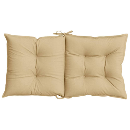 Cuscini Sedia Schiena Bassa 2 pz Beige Mélange 100x50x7 Tessuto | homemem39