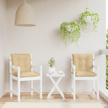 Cuscini Sedia Schiena Bassa 4 pz Beige Mélange 100x50x7 Tessuto | homemem39