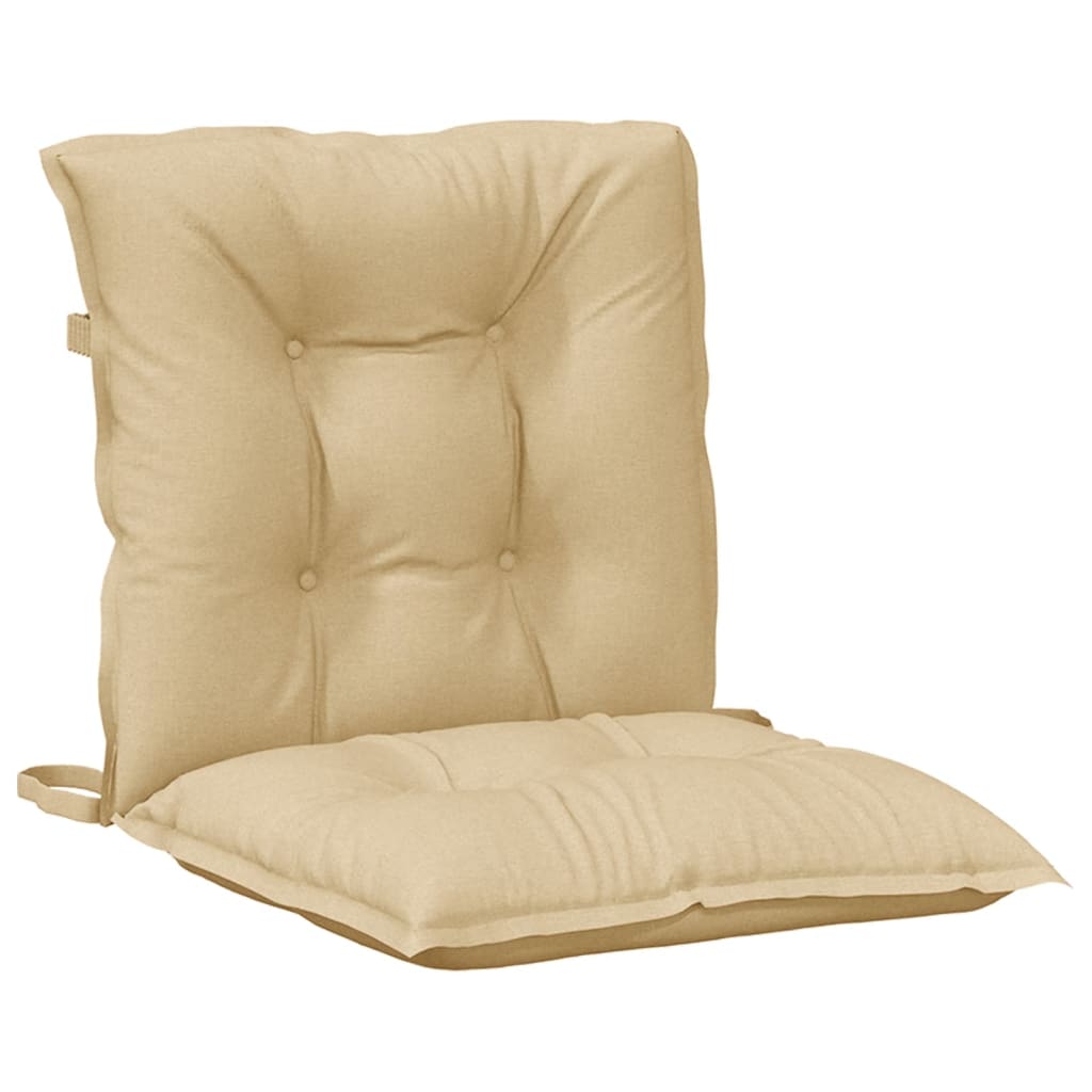Cuscini Sedia Schiena Bassa 4 pz Beige Mélange 100x50x7 Tessuto | homemem39