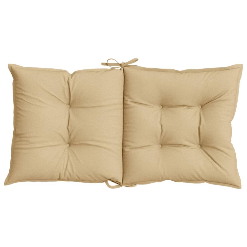 Cuscini Sedia Schiena Bassa 4 pz Beige Mélange 100x50x7 Tessuto | homemem39
