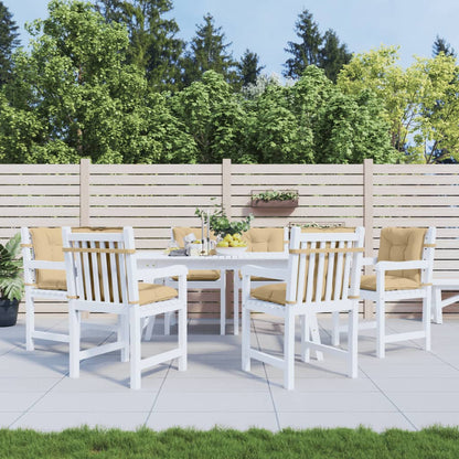 Cuscini Sedia Schiena Bassa 6 pz Beige Mélange 100x50x7 Tessuto | homemem39
