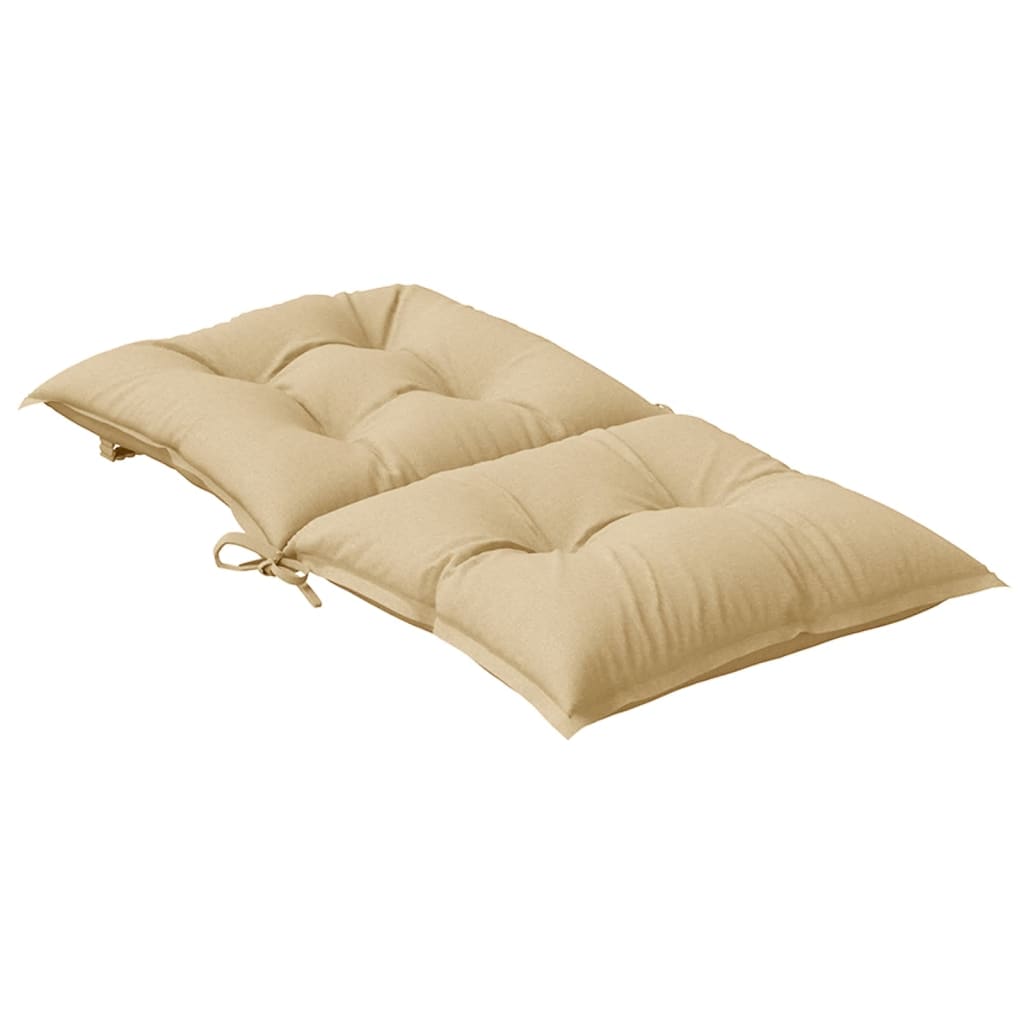 Cuscini Sedia Schiena Bassa 6 pz Beige Mélange 100x50x7 Tessuto | homemem39