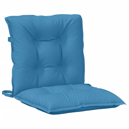 Cuscini Sedia Schiena Bassa 2 pz Blu Mélange 100x50x7 Tessuto | homemem39