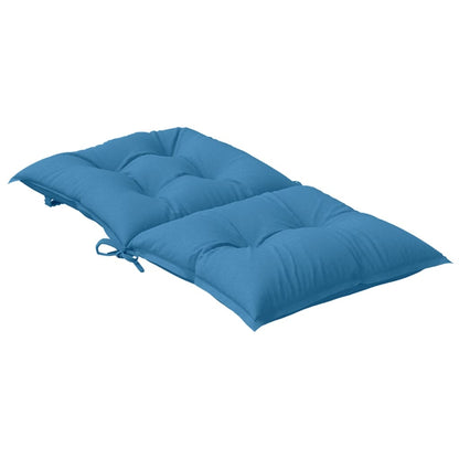 Cuscini Sedia Schiena Bassa 2 pz Blu Mélange 100x50x7 Tessuto | homemem39