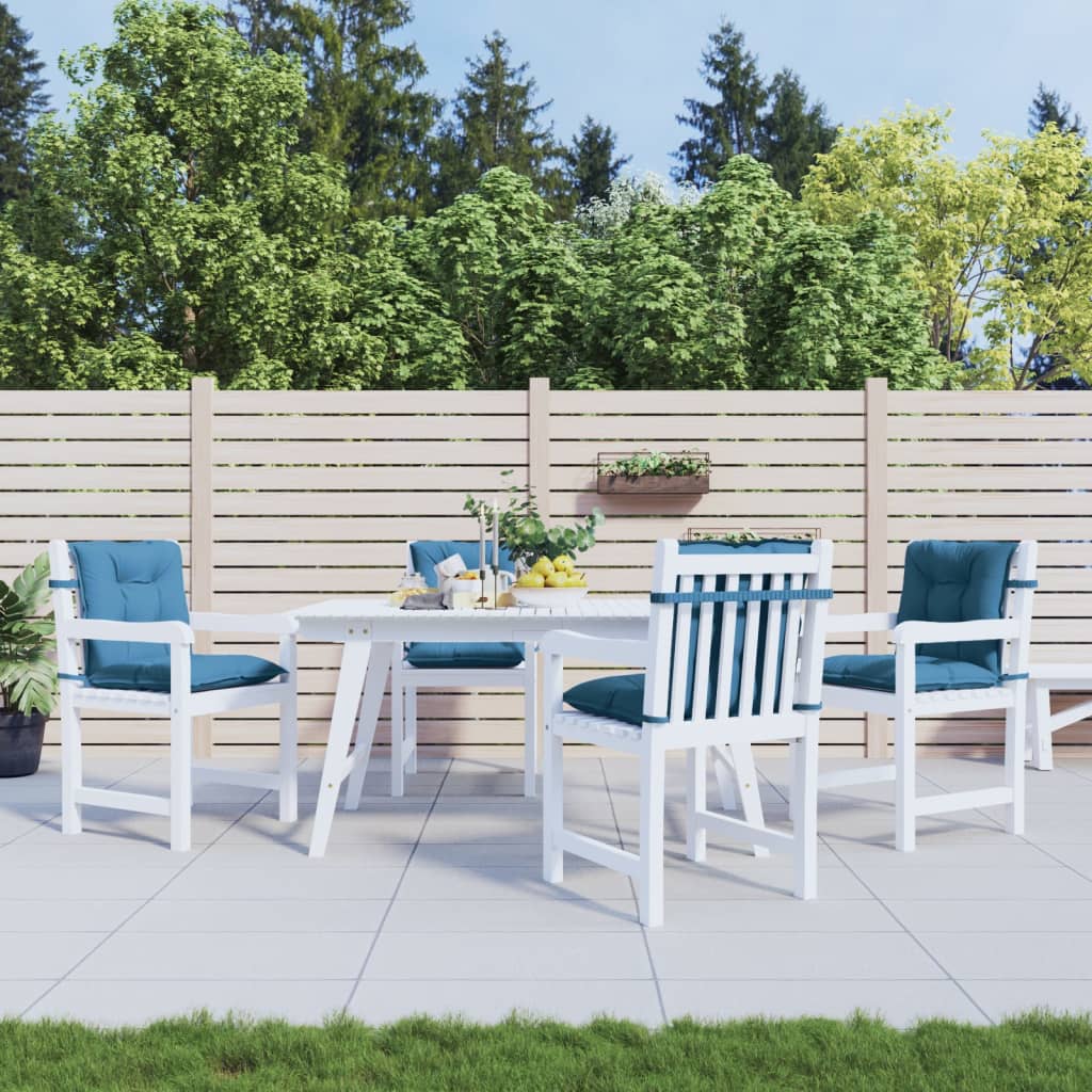 Cuscini Sedia Schiena Bassa 4 pz Blu Mélange 100x50x7 Tessuto | homemem39