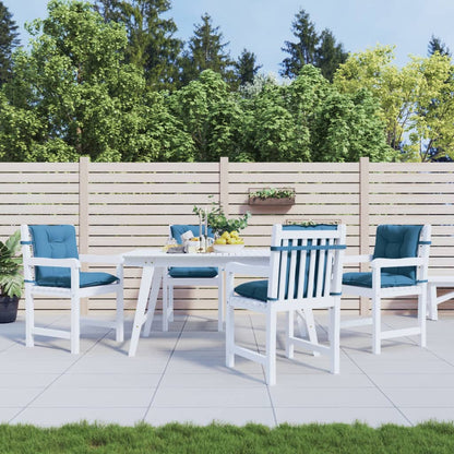 Cuscini Sedia Schiena Bassa 4 pz Blu Mélange 100x50x7 Tessuto | homemem39