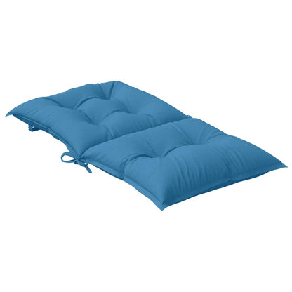 Cuscini Sedia Schiena Bassa 4 pz Blu Mélange 100x50x7 Tessuto | homemem39