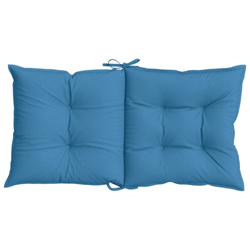 Cuscini Sedia Schiena Bassa 4 pz Blu Mélange 100x50x7 Tessuto | homemem39