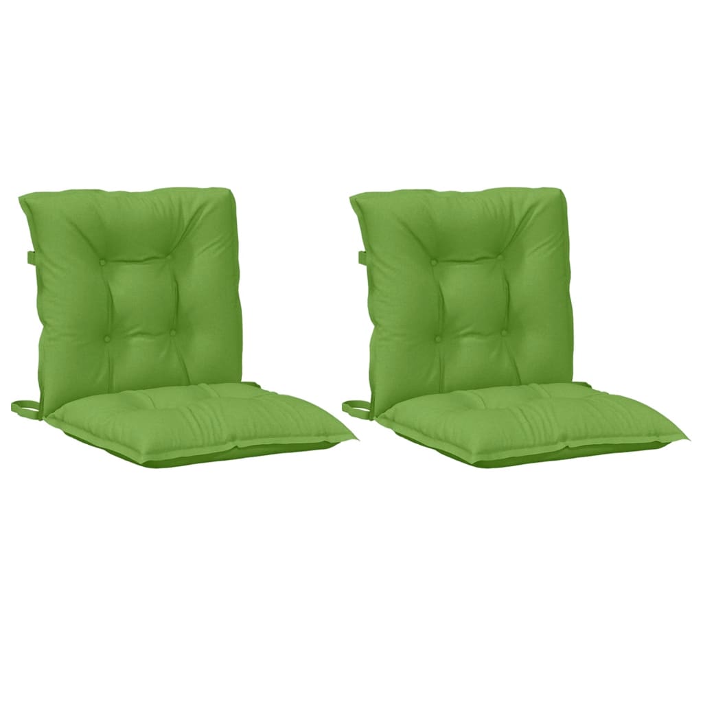 Cuscini Sedia Schiena Bassa 2 pz Verde Mélange 100x50x7 Tessuto | homemem39