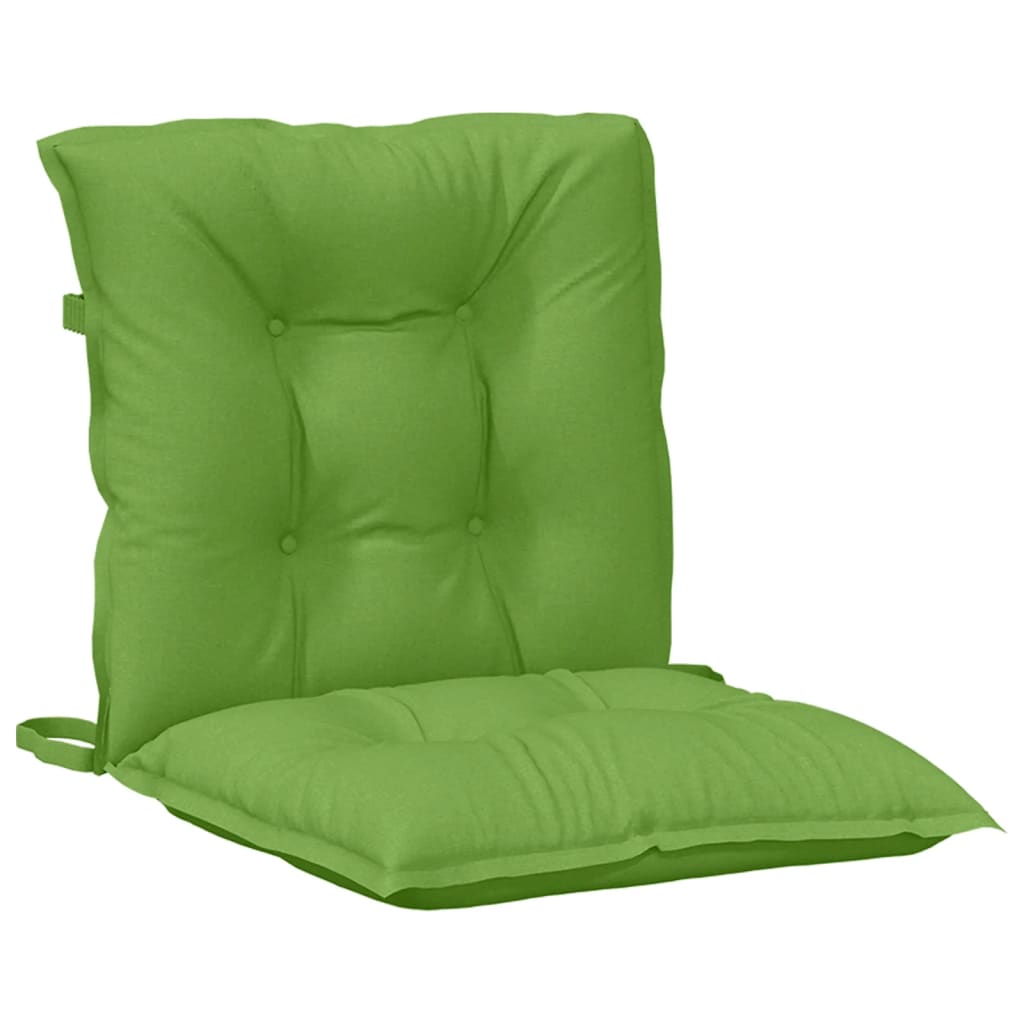 Cuscini Sedia Schiena Bassa 2 pz Verde Mélange 100x50x7 Tessuto | homemem39
