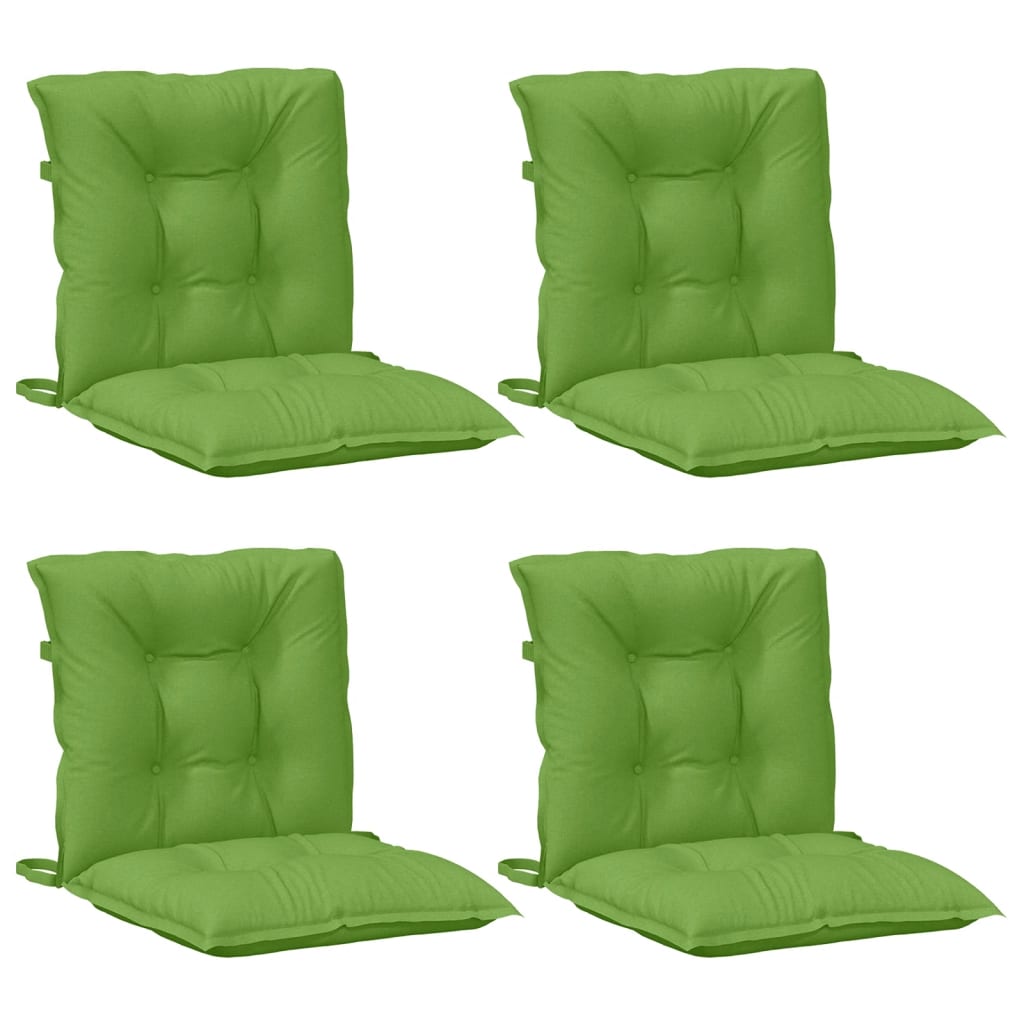Cuscini Sedia Schiena Bassa 4 pz Verde Mélange 100x50x7 Tessuto | homemem39