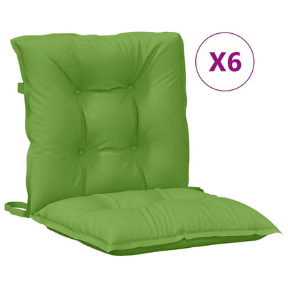 Cuscini Sedia Schiena Bassa 6 pz Verde Mélange 100x50x7 Tessuto | homemem39