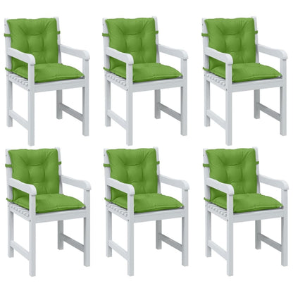Cuscini Sedia Schiena Bassa 6 pz Verde Mélange 100x50x7 Tessuto | homemem39