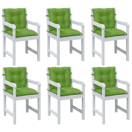 Cuscini Sedia Schiena Bassa 6 pz Verde Mélange 100x50x7 Tessuto | homemem39