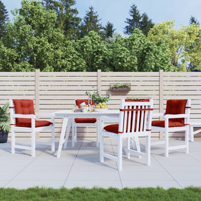 Cuscini Sedia Schiena Bassa 4 pz Rosso Mélange 100x50x7 Tessuto | homemem39