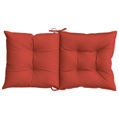Cuscini Sedia Schiena Bassa 4 pz Rosso Mélange 100x50x7 Tessuto | homemem39