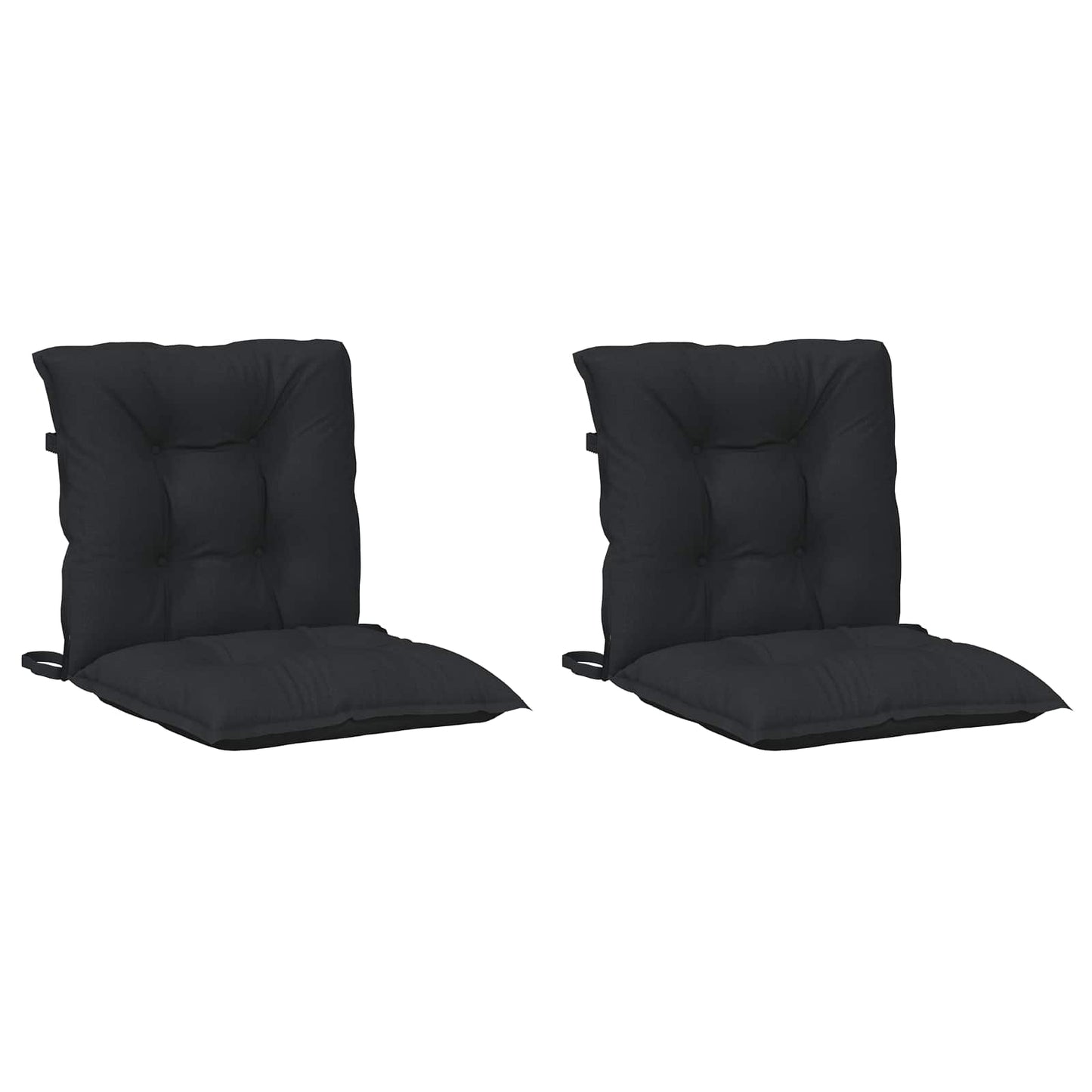 Set di Cuscini per Sedia Bassa 2 pcs Melange Nero | homemem39