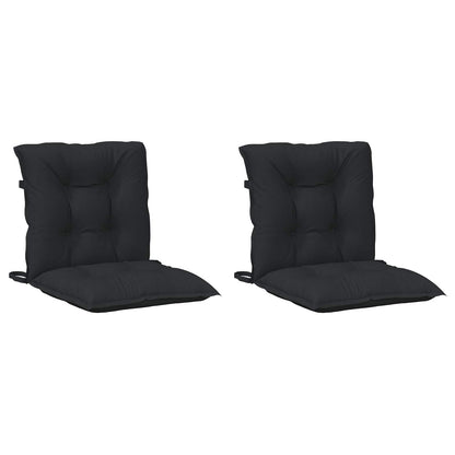 Set di Cuscini per Sedia Bassa 2 pcs Melange Nero | homemem39