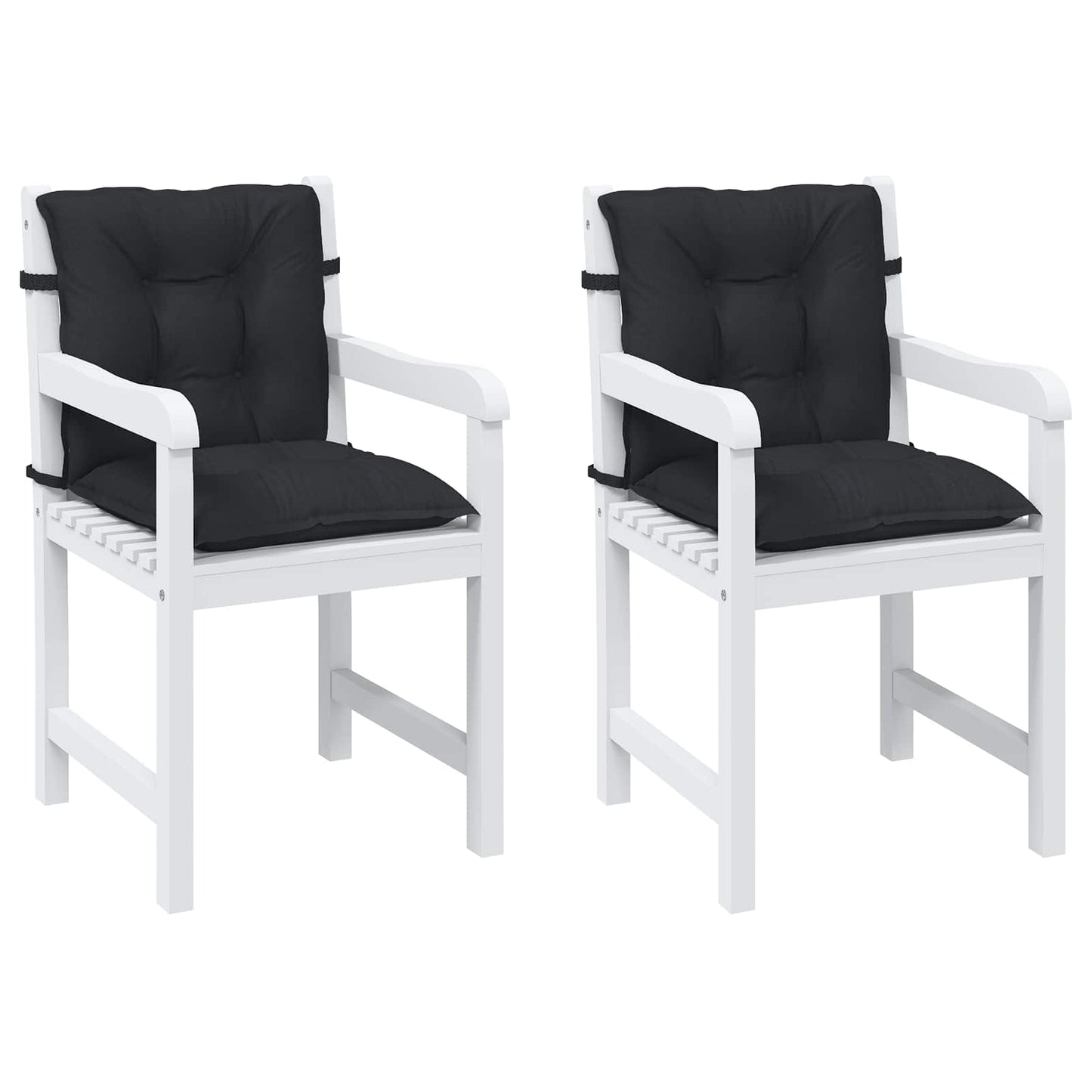 Set di Cuscini per Sedia Bassa 2 pcs Melange Nero | homemem39