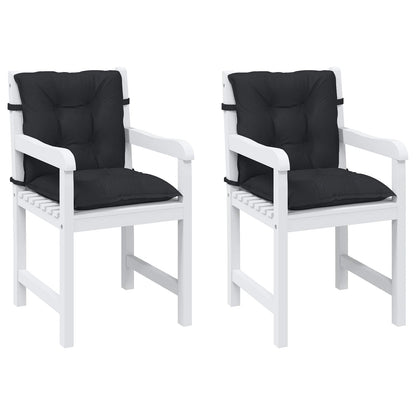 Set di Cuscini per Sedia Bassa 2 pcs Melange Nero | homemem39