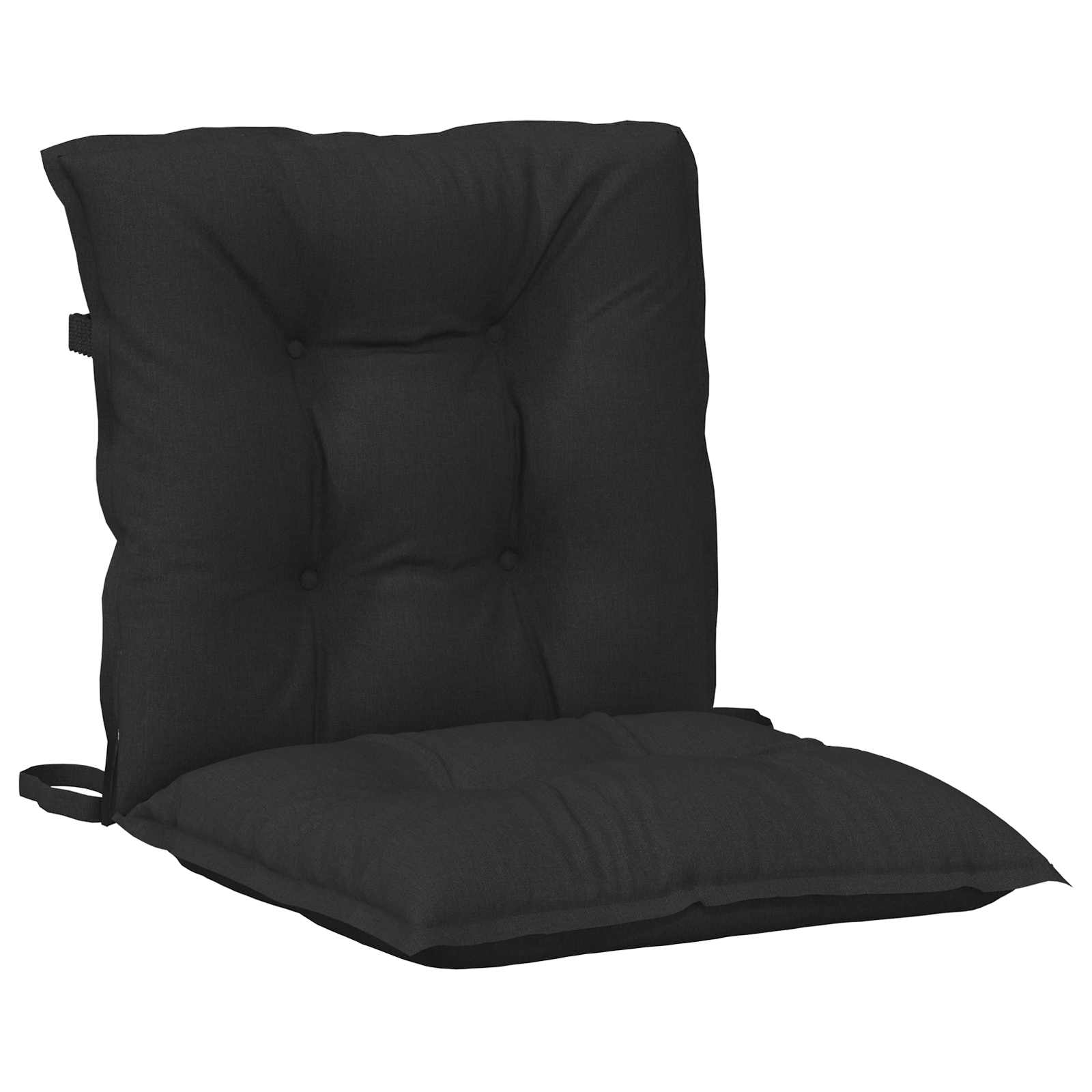Set di Cuscini per Sedia Bassa 6 pcs Melange Nero | homemem39