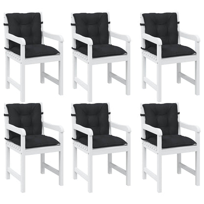 Set di Cuscini per Sedia Bassa 6 pcs Melange Nero | homemem39