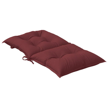 Cuscini Sedia Schiena Bassa 2 pz Rosso Vino Mélange Tessuto | homemem39