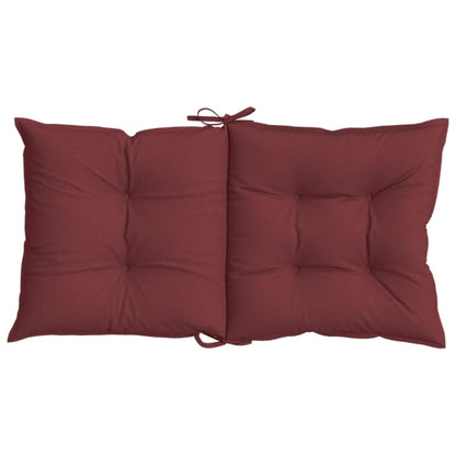 Cuscini Sedia Schiena Bassa 2 pz Rosso Vino Mélange Tessuto | homemem39