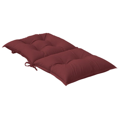 Cuscini Sedia Schiena Bassa 4 pz Rosso Vino Mélange Tessuto | homemem39