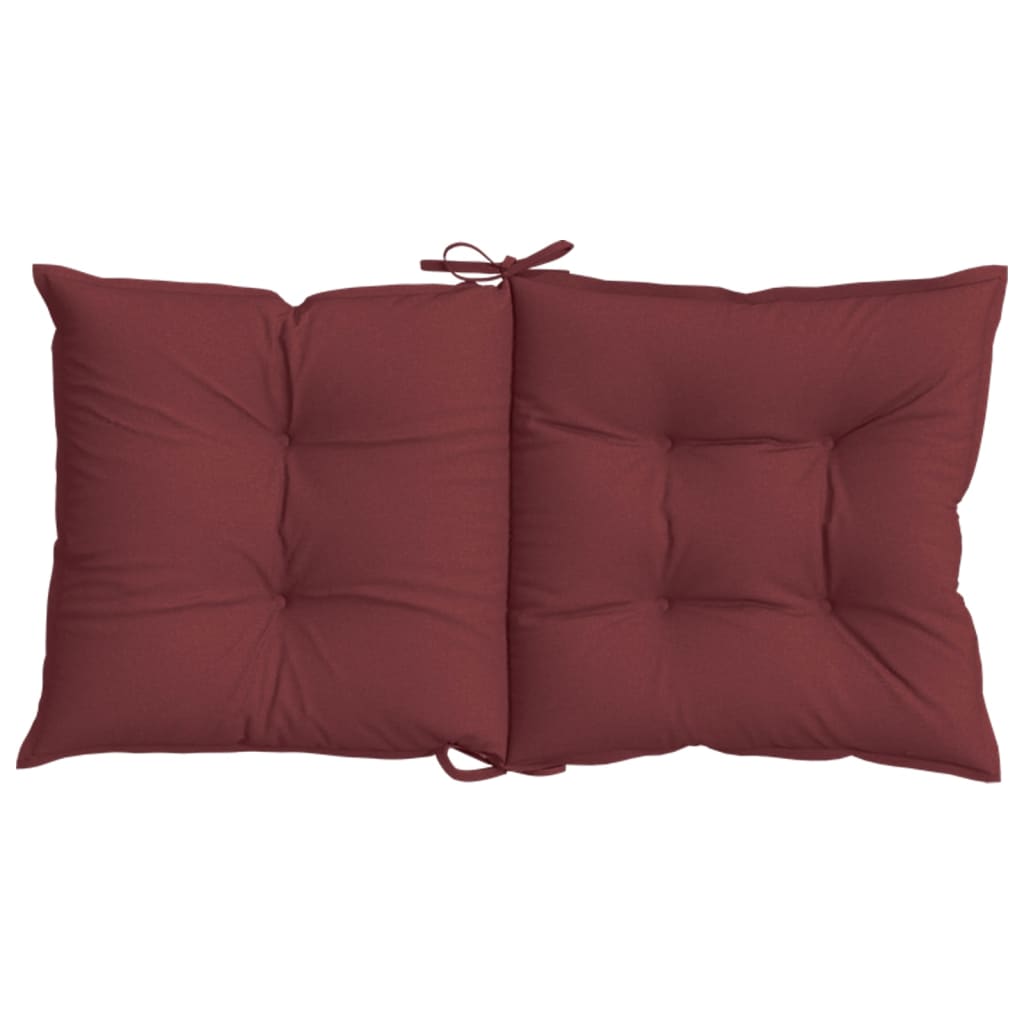 Cuscini Sedia Schiena Bassa 4 pz Rosso Vino Mélange Tessuto | homemem39