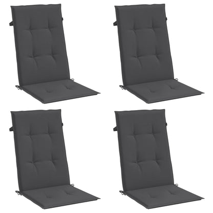 Cuscini Sedia Schiena Alta 4 Antracite Mélange 120x50x4 Tessuto | homemem39