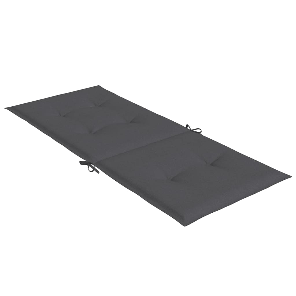 Cuscini Sedia Schiena Alta 4 Antracite Mélange 120x50x4 Tessuto | homemem39