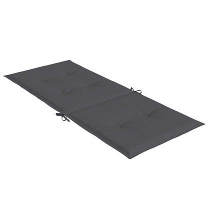 Cuscini Sedia Schiena Alta 4 Antracite Mélange 120x50x4 Tessuto | homemem39
