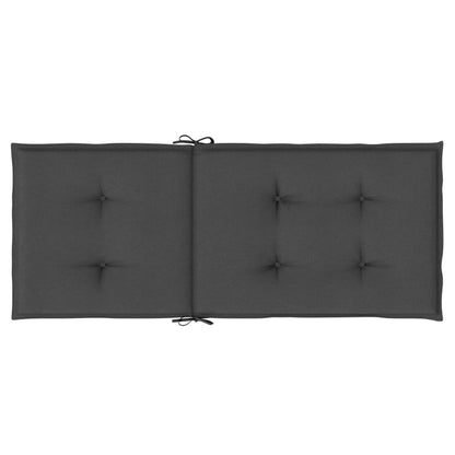 Cuscini Sedia Schiena Alta 4 Antracite Mélange 120x50x4 Tessuto | homemem39
