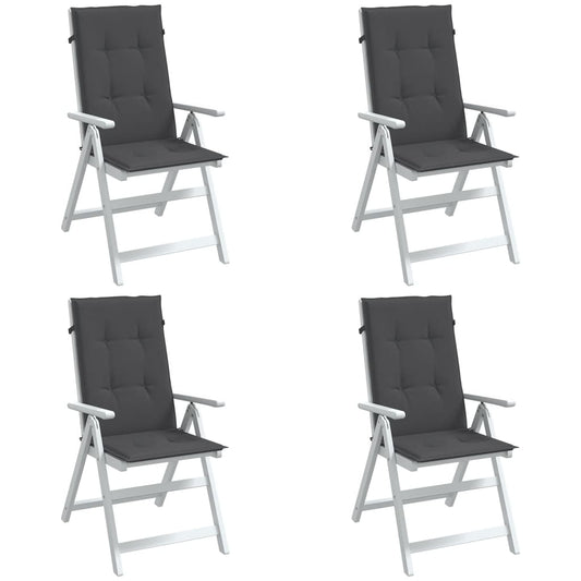 Cuscini Sedia Schiena Alta 4 Antracite Mélange 120x50x4 Tessuto | homemem39