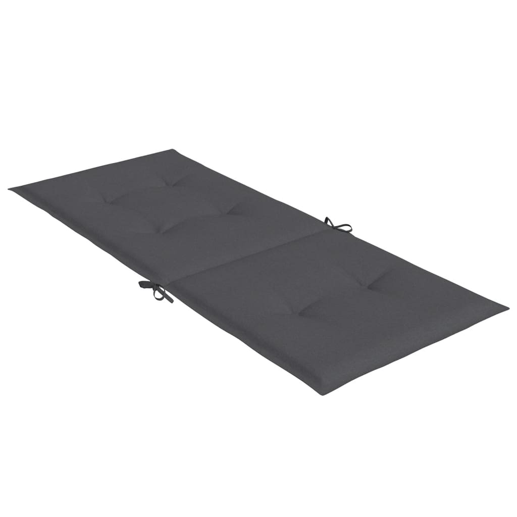 Cuscini Sedia Schiena Alta 6 Antracite Mélange 120x50x4 Tessuto | homemem39