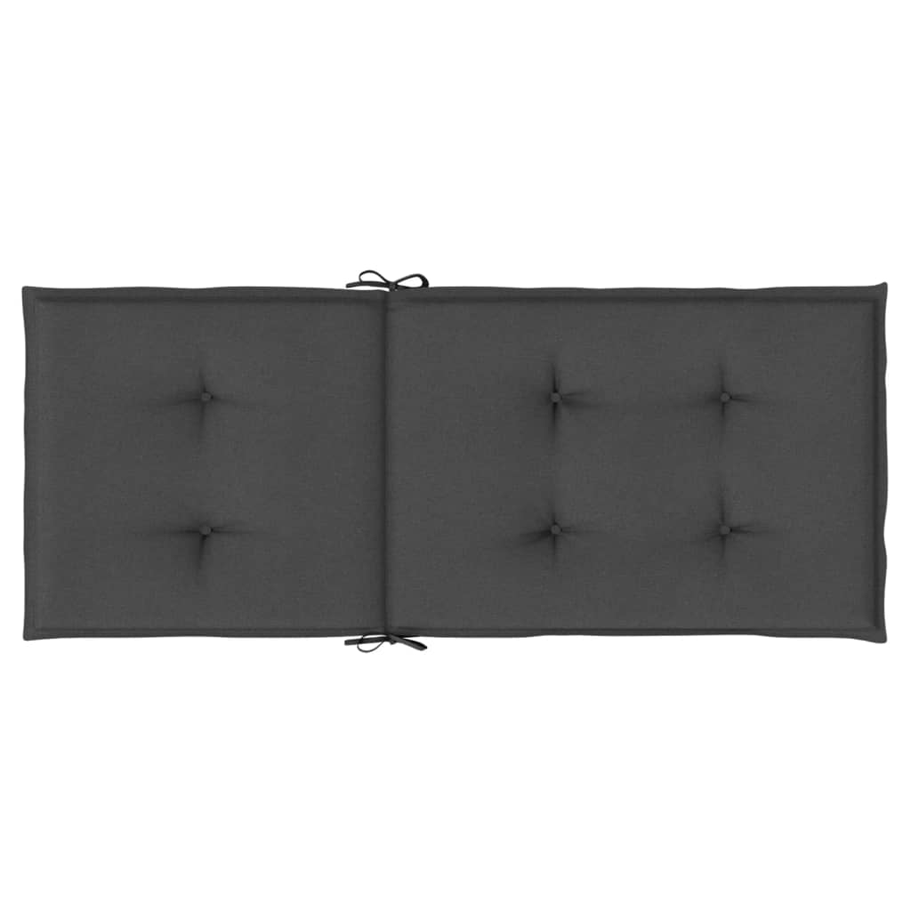 Cuscini Sedia Schiena Alta 6 Antracite Mélange 120x50x4 Tessuto | homemem39