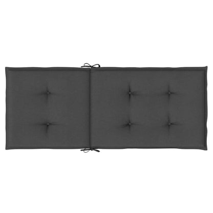Cuscini Sedia Schiena Alta 6 Antracite Mélange 120x50x4 Tessuto | homemem39