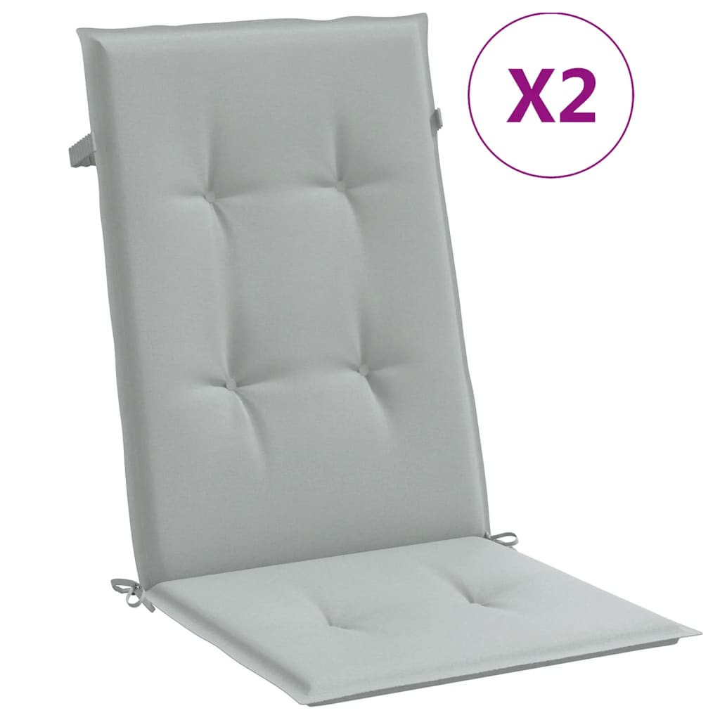Cuscini Sedia Schiena Alta 2 Grigio Mélange 120x50x4 Tessuto | homemem39
