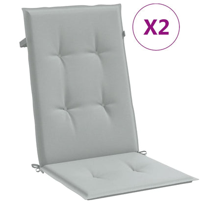 Cuscini Sedia Schiena Alta 2 Grigio Mélange 120x50x4 Tessuto | homemem39