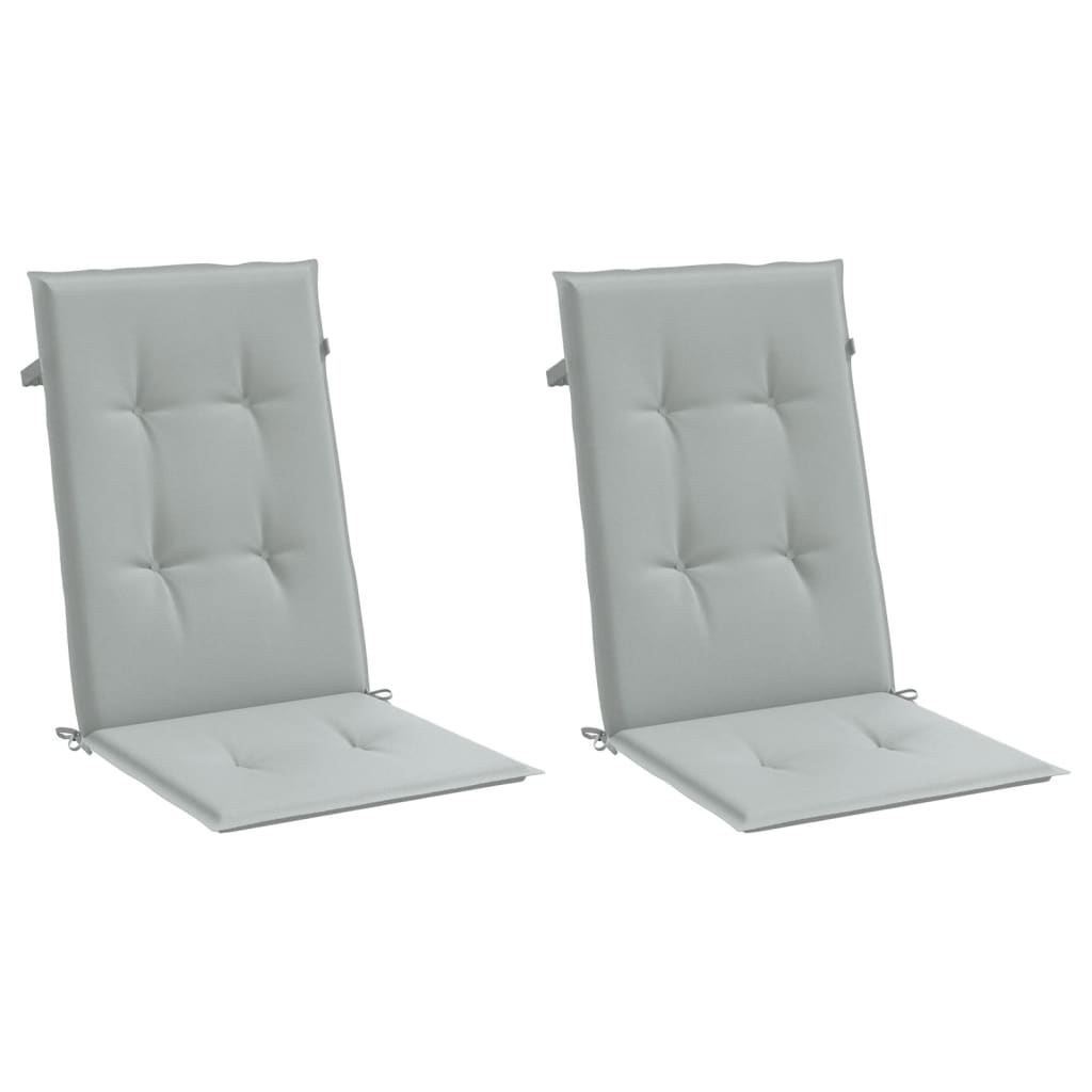 Cuscini Sedia Schiena Alta 2 Grigio Mélange 120x50x4 Tessuto | homemem39