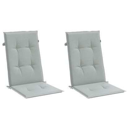 Cuscini Sedia Schiena Alta 2 Grigio Mélange 120x50x4 Tessuto | homemem39