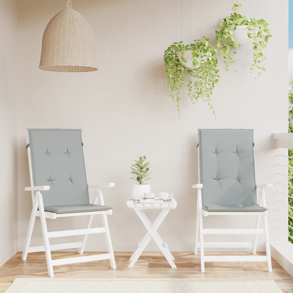 Cuscini Sedia Schiena Alta 2 Grigio Mélange 120x50x4 Tessuto | homemem39
