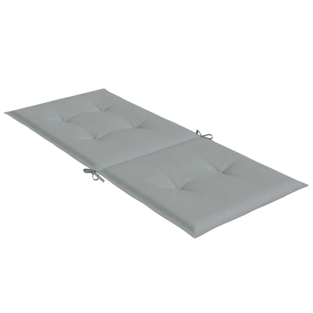 Cuscini Sedia Schiena Alta 2 Grigio Mélange 120x50x4 Tessuto | homemem39