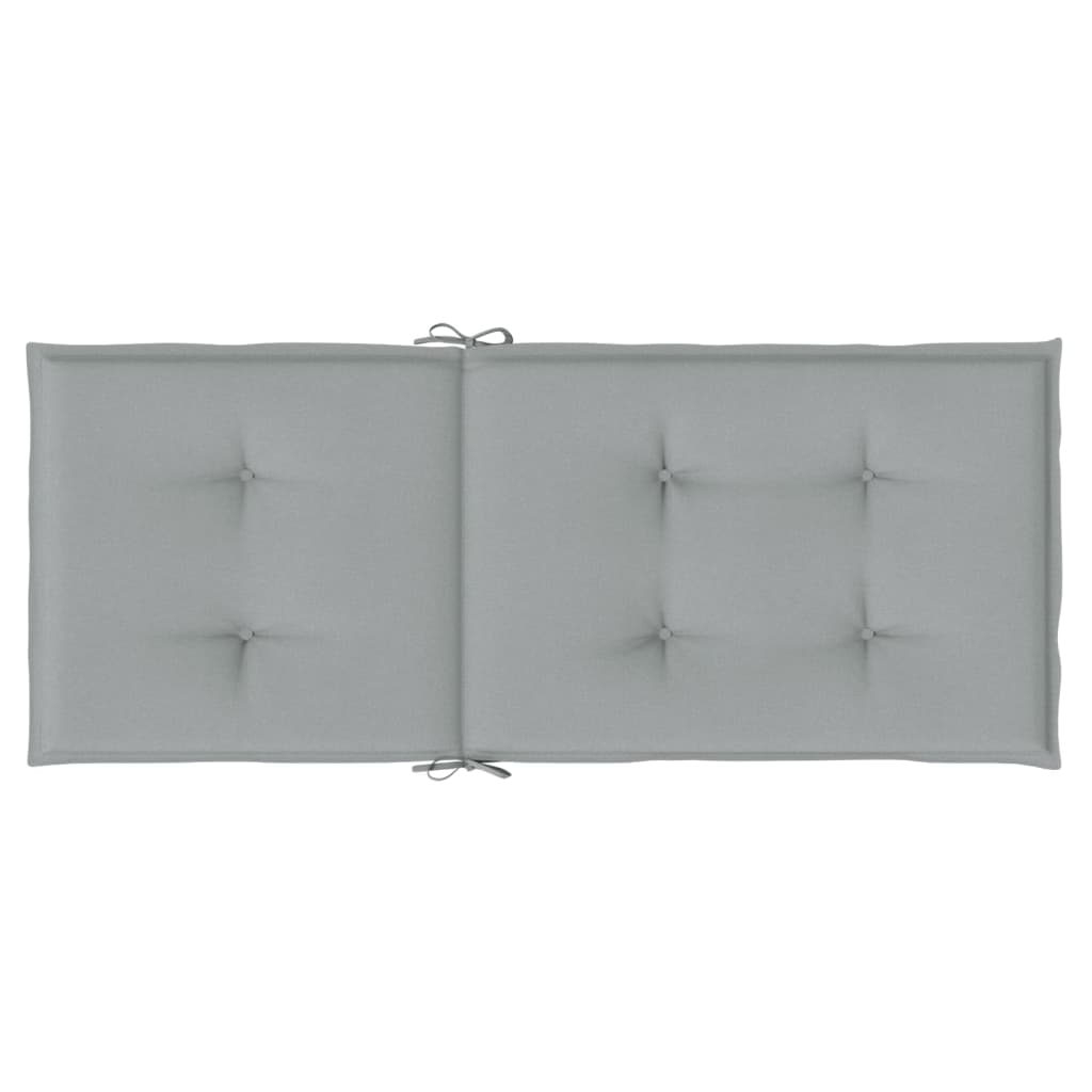 Cuscini Sedia Schiena Alta 2 Grigio Mélange 120x50x4 Tessuto | homemem39