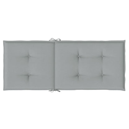 Cuscini Sedia Schiena Alta 2 Grigio Mélange 120x50x4 Tessuto | homemem39