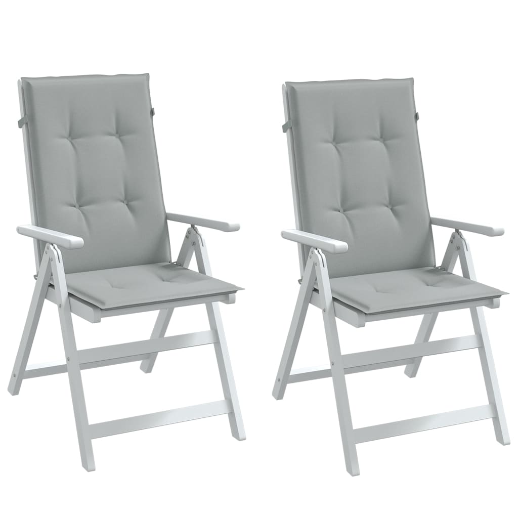 Cuscini Sedia Schiena Alta 2 Grigio Mélange 120x50x4 Tessuto | homemem39